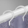 Design House Plastic Shower Curtain Ring, White, PK12 564245